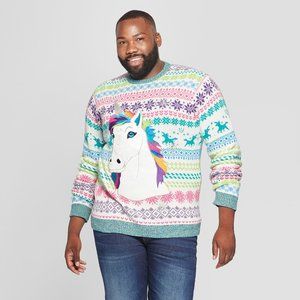 Ugly Holiday Christmas Rainbow Unicorn 